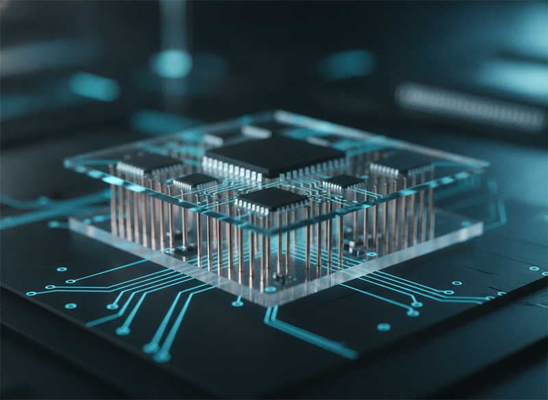 Glass core substrate with chips and through-glass vias in advanced semiconductor packaging