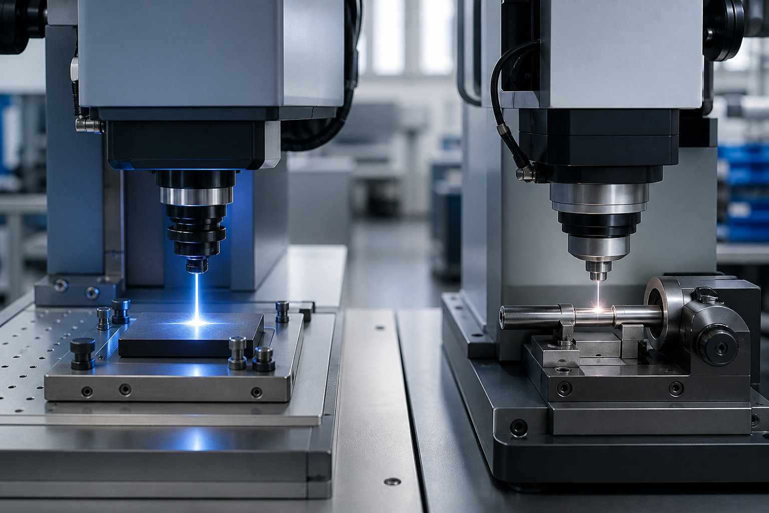 Industrial micromachining line comparing picosecond volume processing and femtosecond cold ablation for production parts