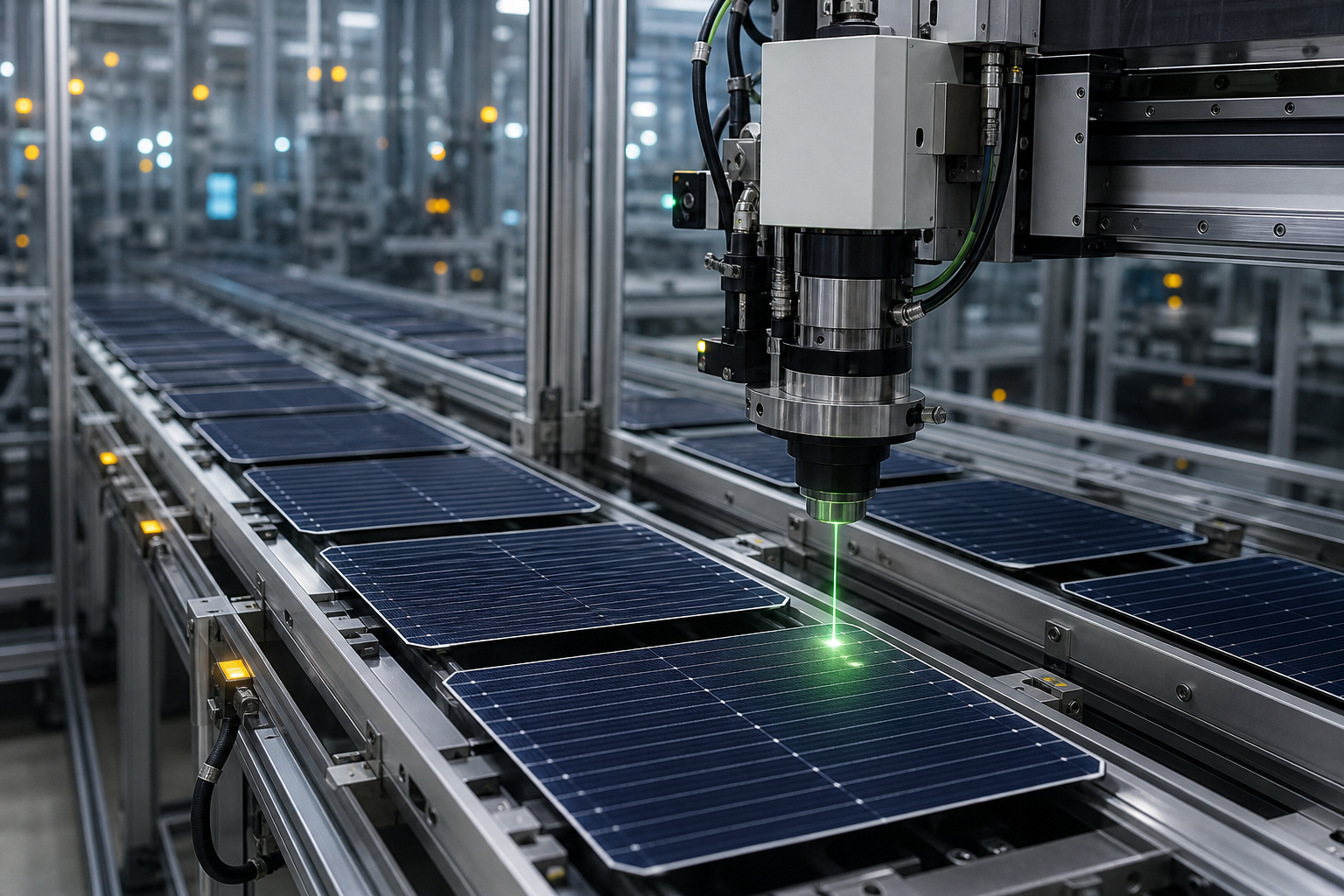 Ultrafast laser source processing crystalline silicon solar wafers on a high-volume photovoltaic manufacturing line